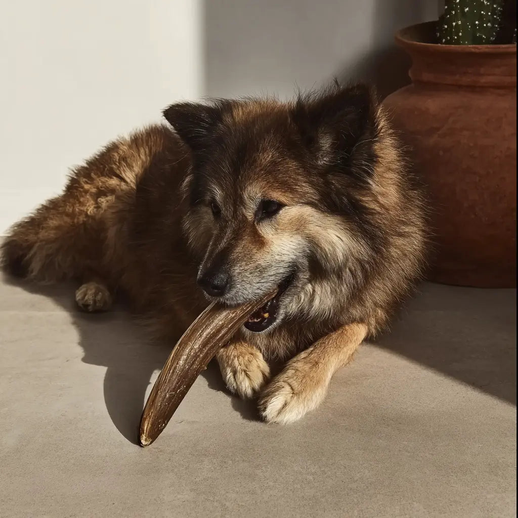 Goat Horn Chew (No Marrow) – Australian, Long‑Lasting & Low‑Odour | LARGE 15-20CM Willie Wellness Co.